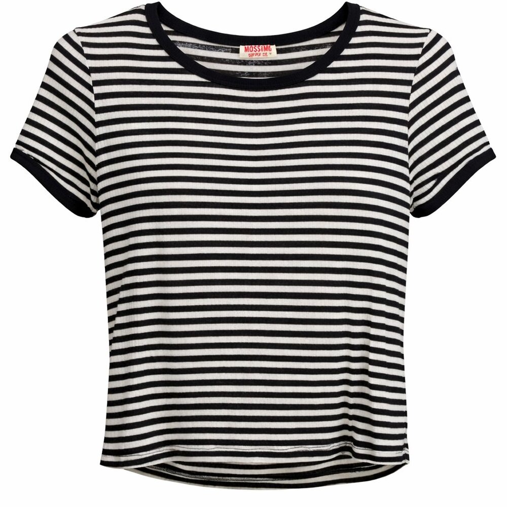 Mossimo Black and White Striped Top